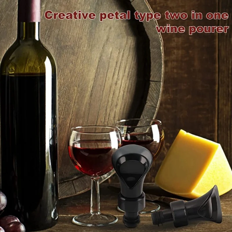 Wine Pourer Fast Wine Decanter Red Wine Preservation Stopper Bottle Stoppers Bar Tools Petal Shape Dispenser Easy To Use image 2