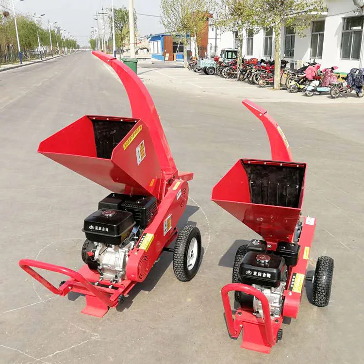 Mini Gasoline Engine Provided Garden farm Tree Brach Shredder Forestry Machinery Branch crusher Machine for feed crushing