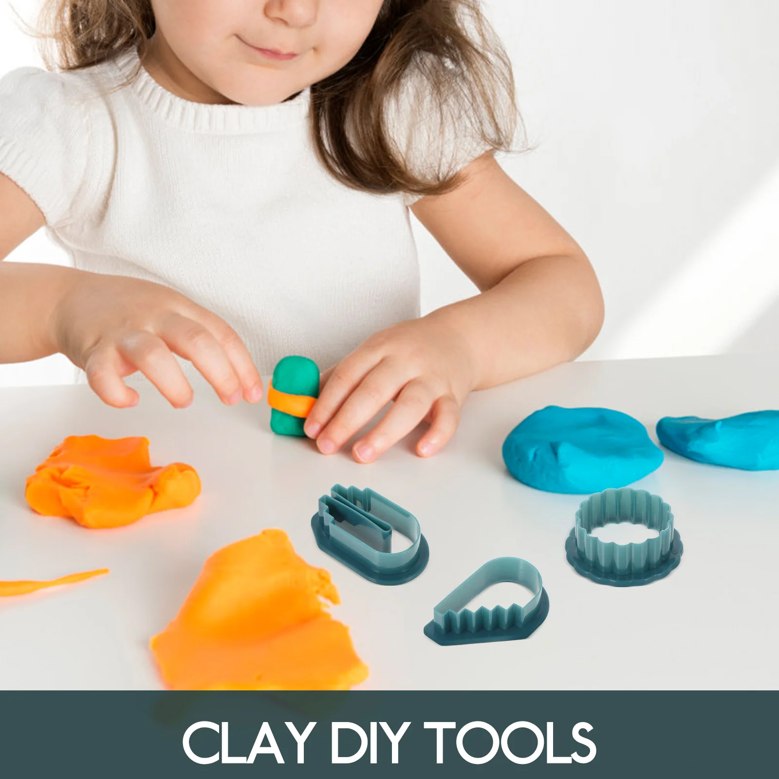 

1Set Polymer Clay Cutter Set for Earrings DIY Clay Cutting Tools Craft Mold for Jewelry Making Pottery Ceramic Cookie Fondant