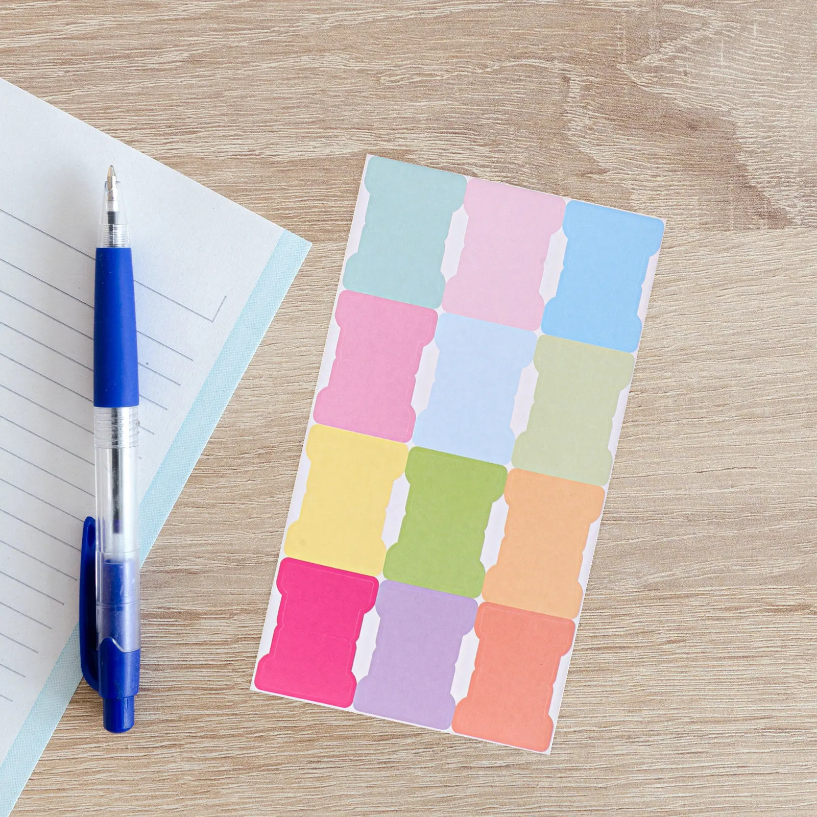 

5Pcs Writable Self Adhesive Index Tabs Pastel Colorful Bookmark Notes Monthly Planner Page Markers Sticky Organizer Labels