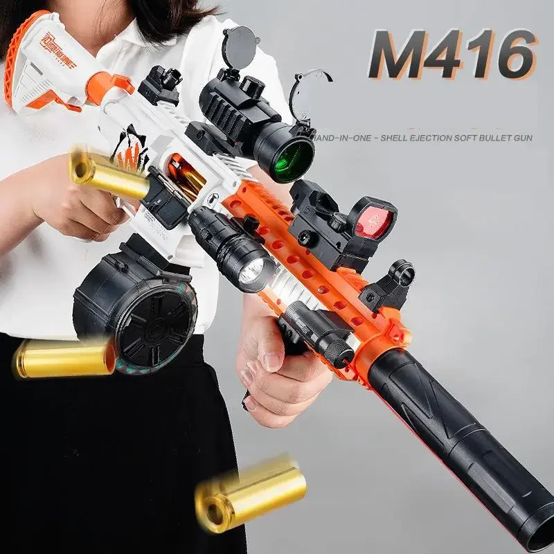 

Gun toy soft bullet toy gun manual automatic shooting Airsoft CS Games gel ball blaster boys weapon fake gun toy A2