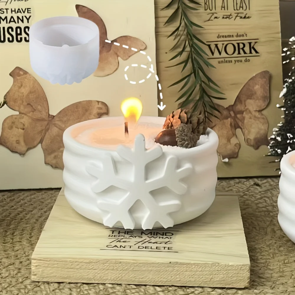 

Форма для литья из смолы, силиконовая форма «сделай сам», многоразовая зимняя форма для ветки снежинки, рождественские украшения, настольный декор, легко снимается