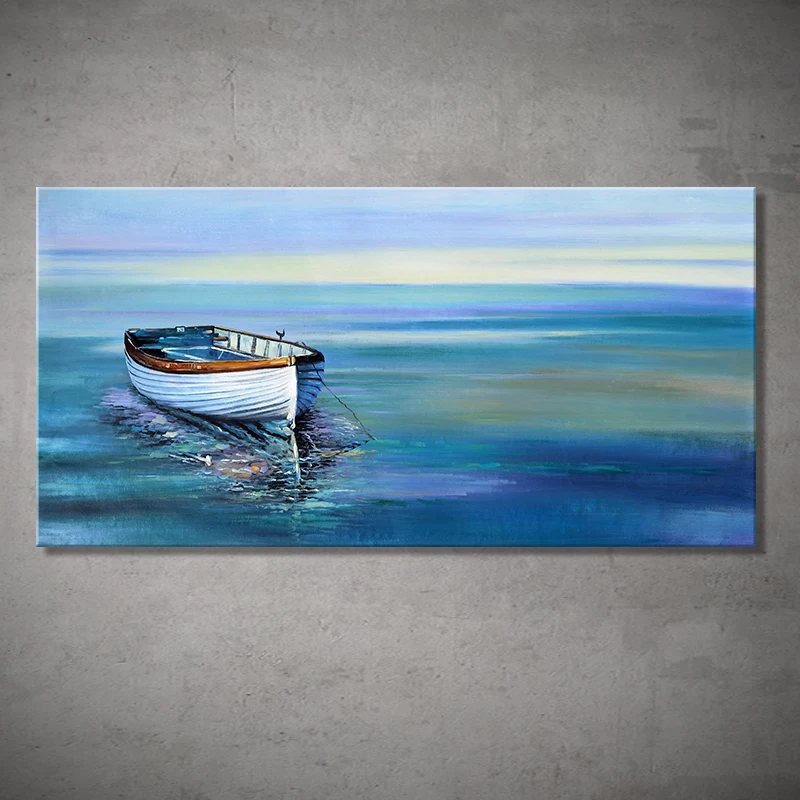 Abstract Artwork Modern Oil Paintings On Canvas,Pure Hand-painted Handmade Seascape Single Plain Sailing Wall Arts Picture Decor