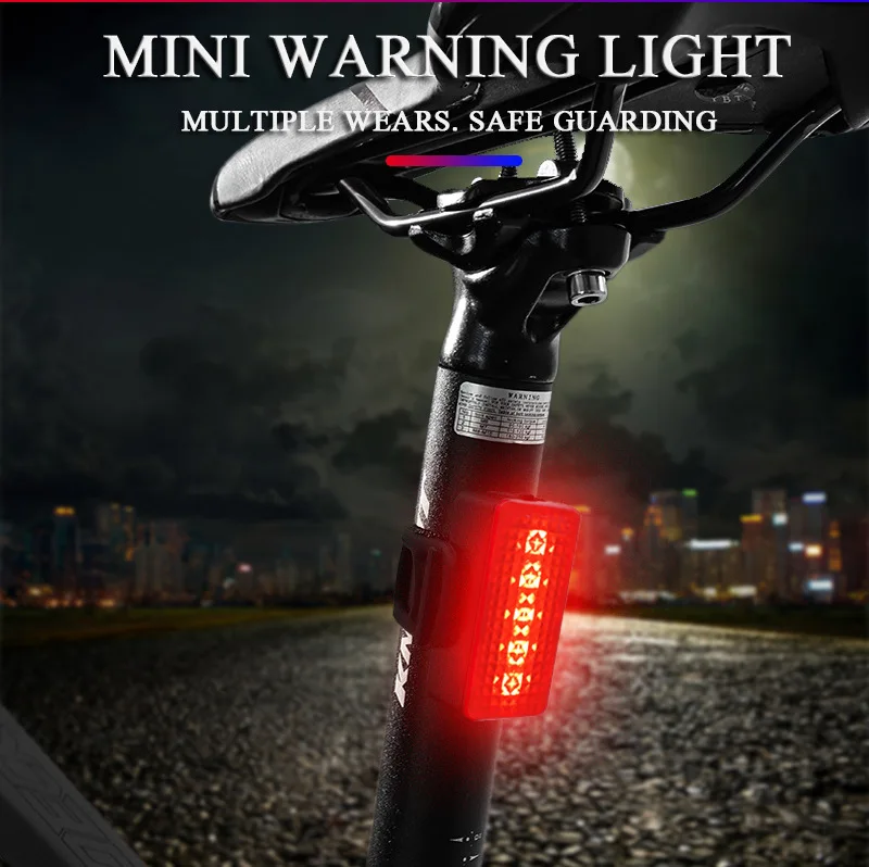 Cycling Lights Bike Lights Recharged Cycling Helmet Warning Lamp Rear Taillight USB Rechargeable Bike Light Bicycle Accessories