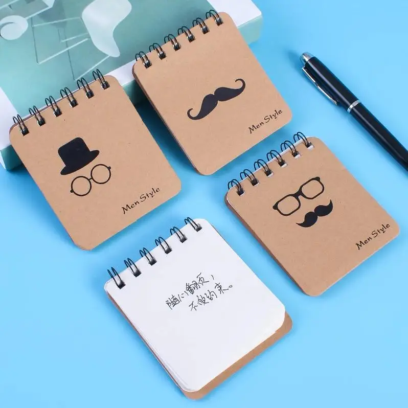 Kraft Paper Binder Ring Mini Coil Pocket Book Portable 70sheets Daily Memo Planner Stationery Office Notebook School Supplies