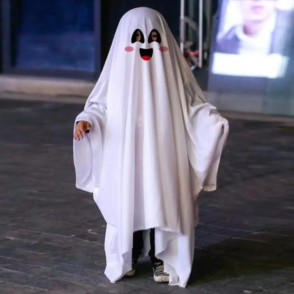 

Cute Halloween Outfits for Kids Spooky Kids Ghost Cloak Halloween Costume for Trick-or-treating Cosplay Fun Unisex for Boys