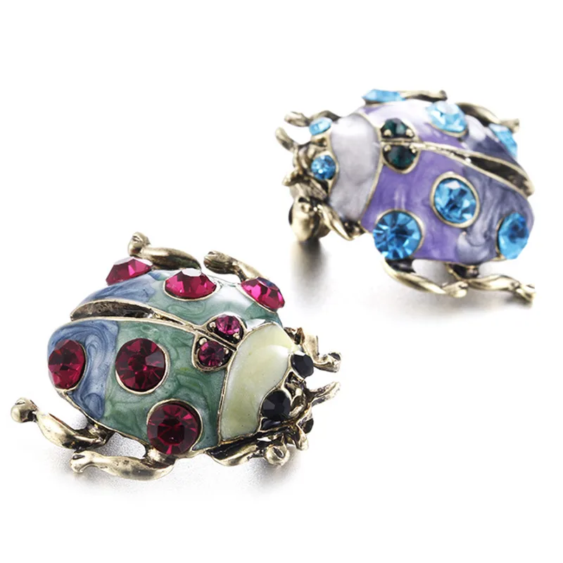 1 pcs Handmade Oil Insect Brooch Fashion Animal Brooch Rhinestone Female Jewelry Brooch