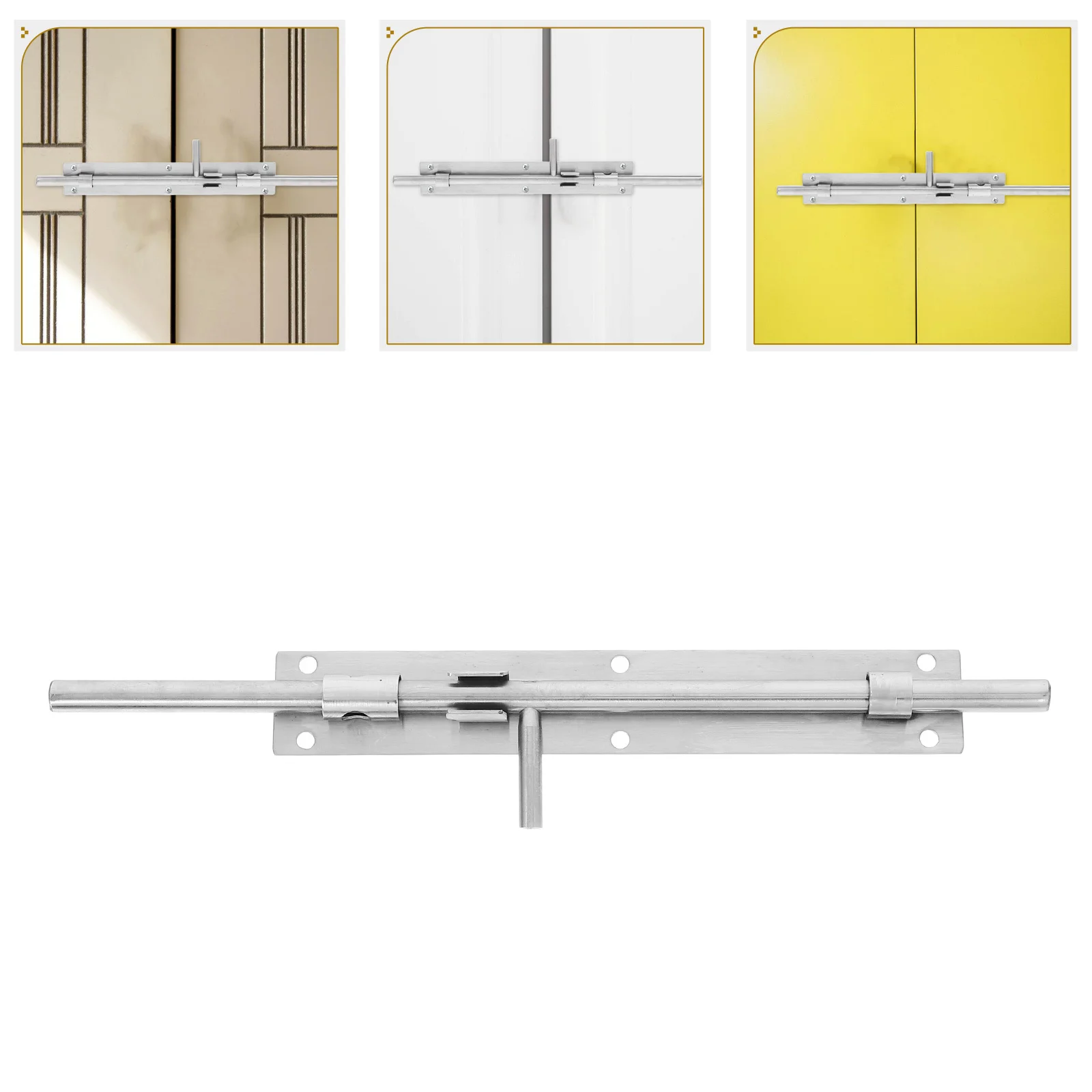 

Heavy Duty Stainless Steel Ground Bolt Lock Solid Durable Lock Hole Security Gate Door Fence Latch Hardware Outdoor Indoor