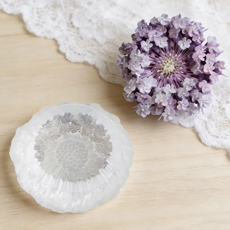 

【Resin Casting Molds】Hydrangea Flower Shape Silicone Mold Three-dimensional Petal Texture Easy to Demold Reusable Suitable