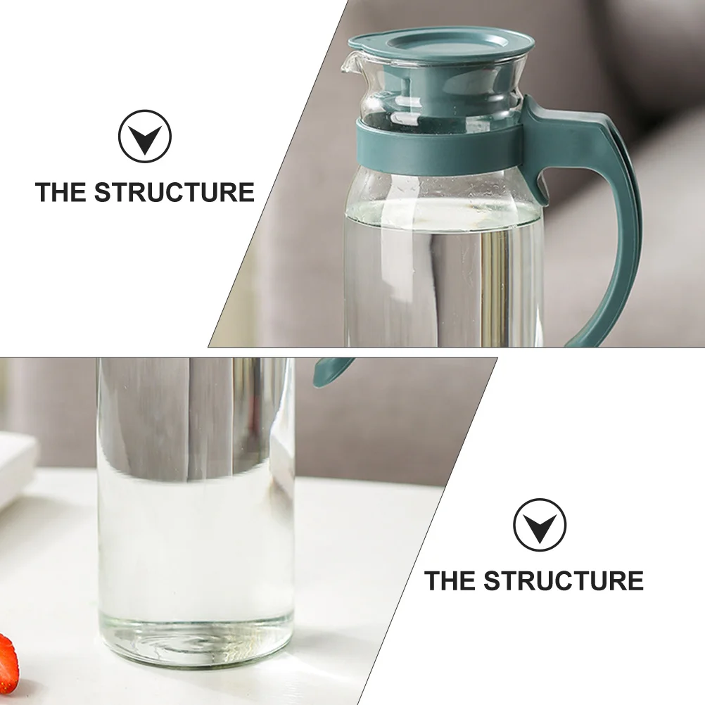 

Household Cold Water Kettle 1400Ml Large Capacity Glass Jug Beverage Kettle Cooling Water Pitcher for Juice Tea Milk Wine