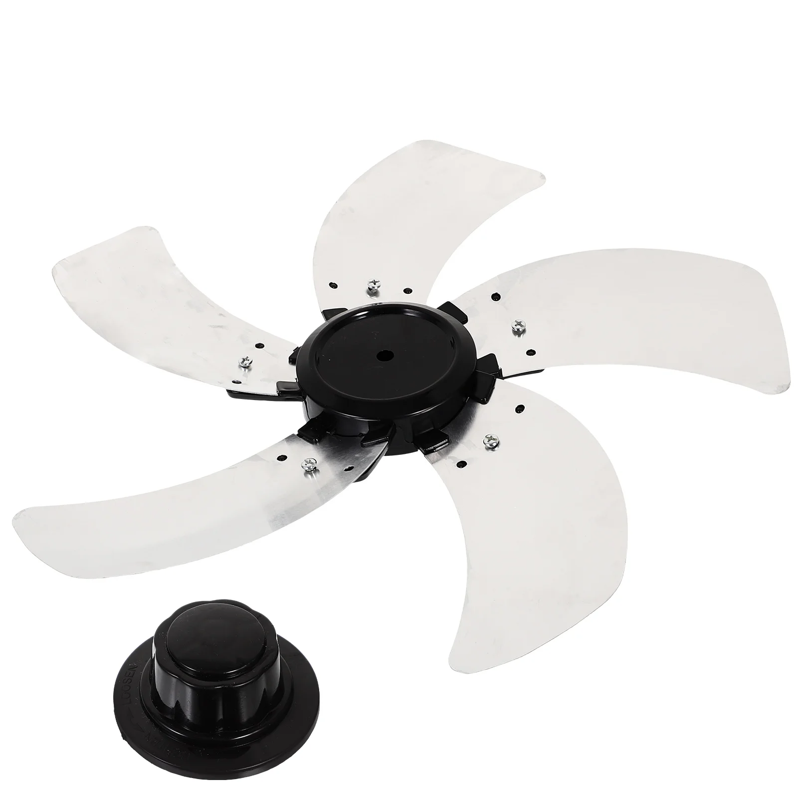 14 Inch 7 Blade Electric Fan Leaf Accessories for Standing Table Wall Fans Replacement Parts Black Transparent PP Material