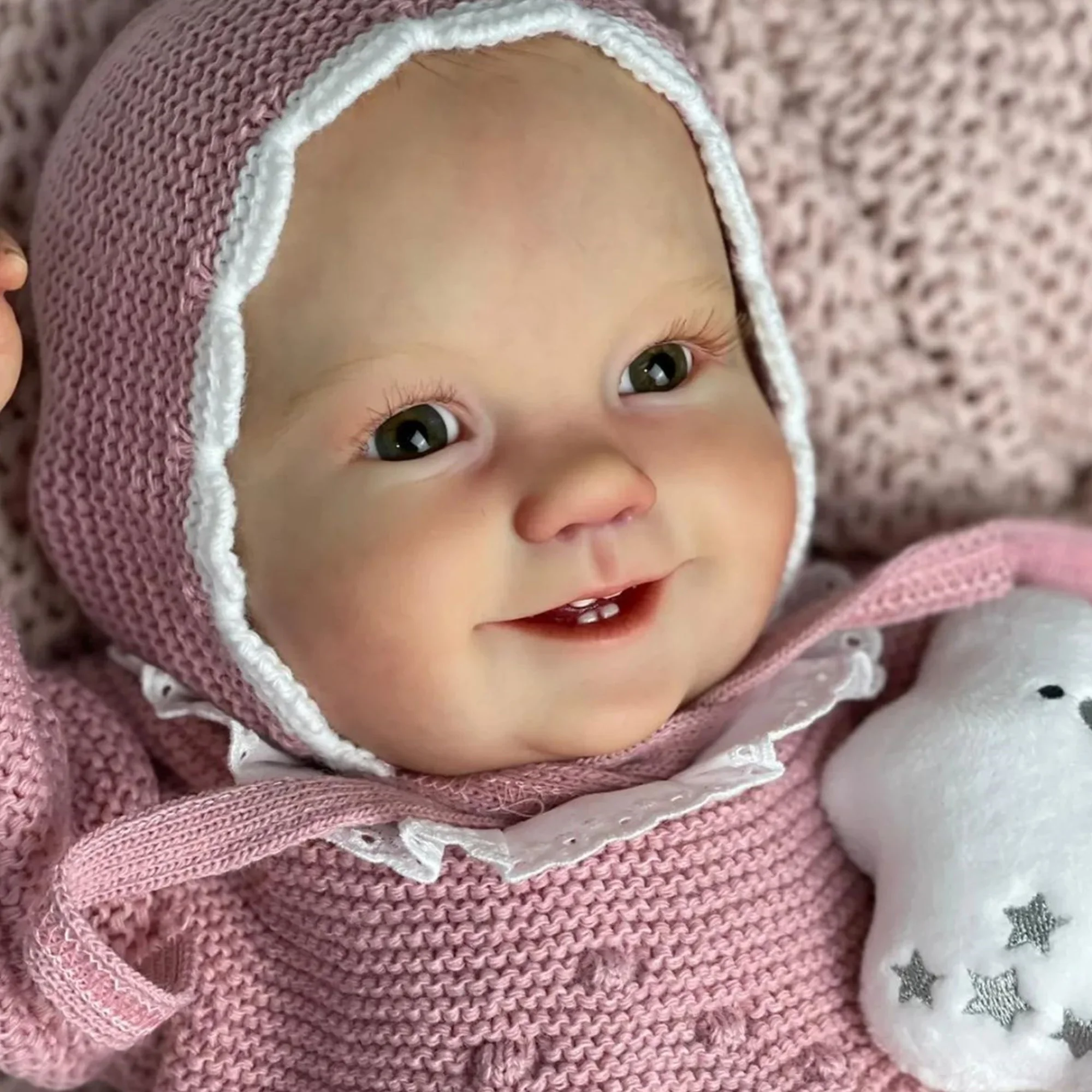 20 Inch Emilia Bebê Reborn Dolls Cute Girl Handmade Painted Soft Touch Body Reborn Baby Doll Gift Muñecas Reborn