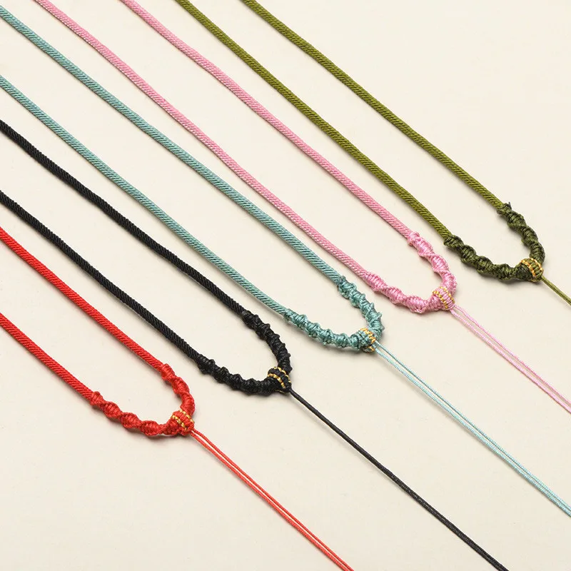 Necklaces Woman Trend 2024 DIY Jewellery Making Accessories Spiral Necklaces with Pendant Handwoven Chain for Needlework Rope