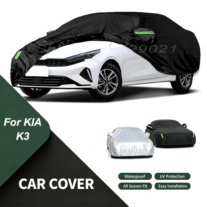 Car Cover For KIA K3 Waterproof Dustproof Outdoor Protection,UV Snow Sun Resistant Auto Exterior Cover Car Sunshade