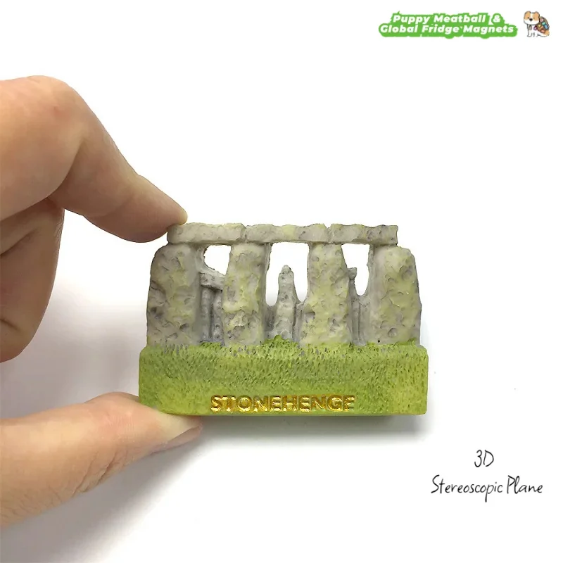 لندن، المملكة المتحدة، مغناطيس الثلاجة المغناطيسي المطلي الواقعي Stonehenge، هدايا تذكارية للسفر، ديكورات منزلية رائعة #1