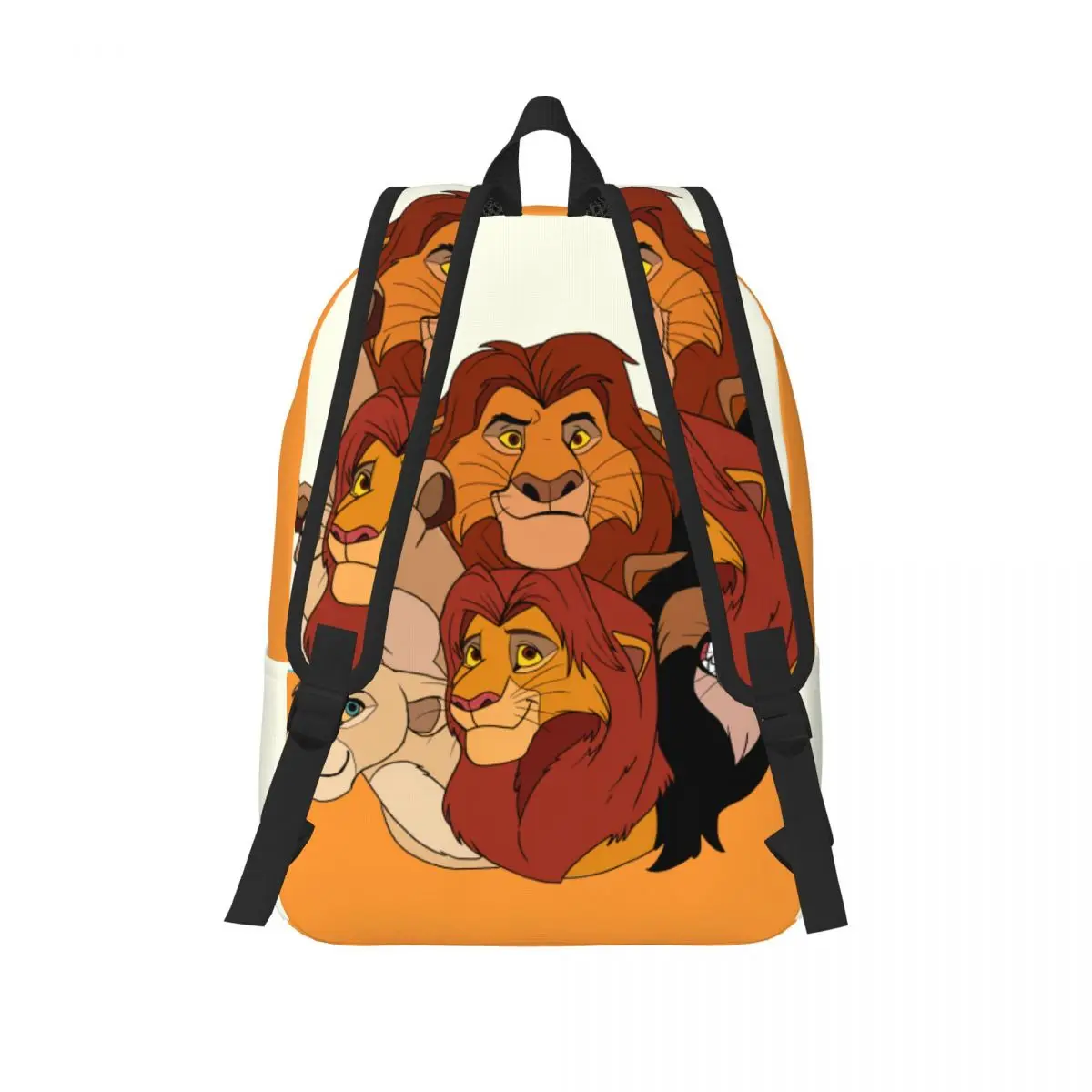 Bolsa de libros de retrato familiar, bolsa de almacenamiento de gran capacidad de Disney, El Rey León, estudiantes de secundaria, Kawaii, senderismo, cumpleaños