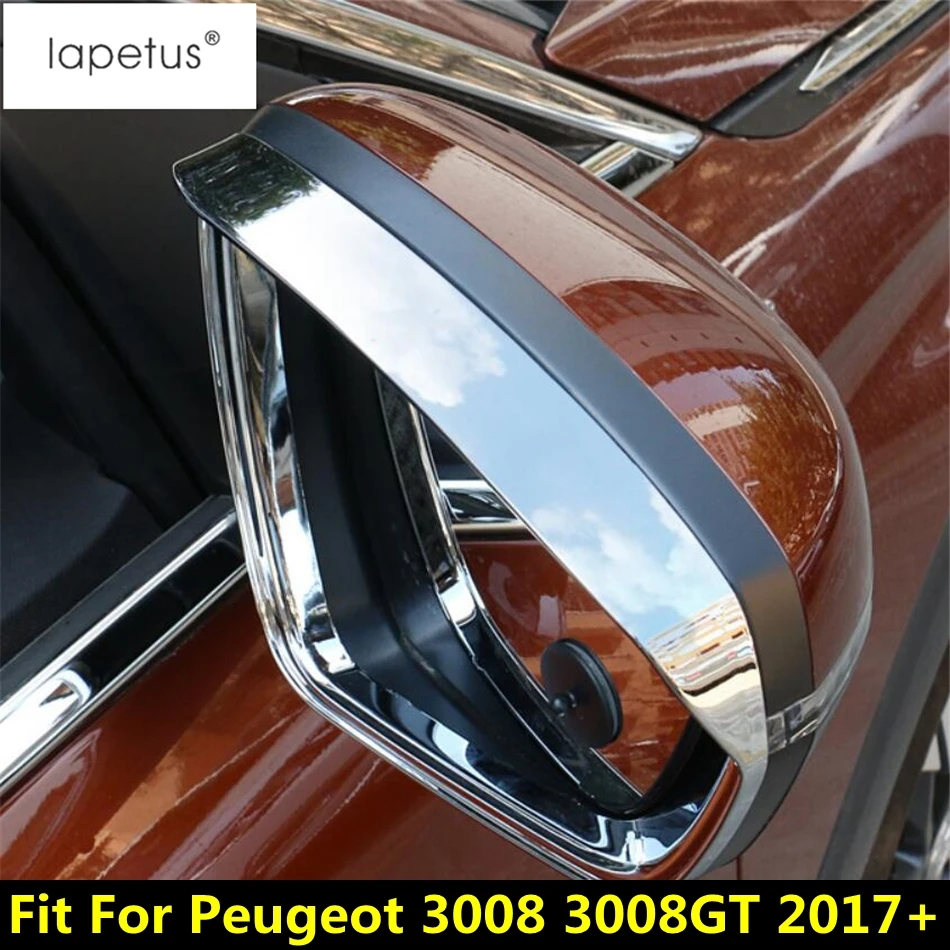 

Rearview Mirror Rain Eyebrow Rainproof Rain Cover Trim ABS Chrome Accessories Exterior Fit For Peugeot 3008 3008GT 2017 - 2023