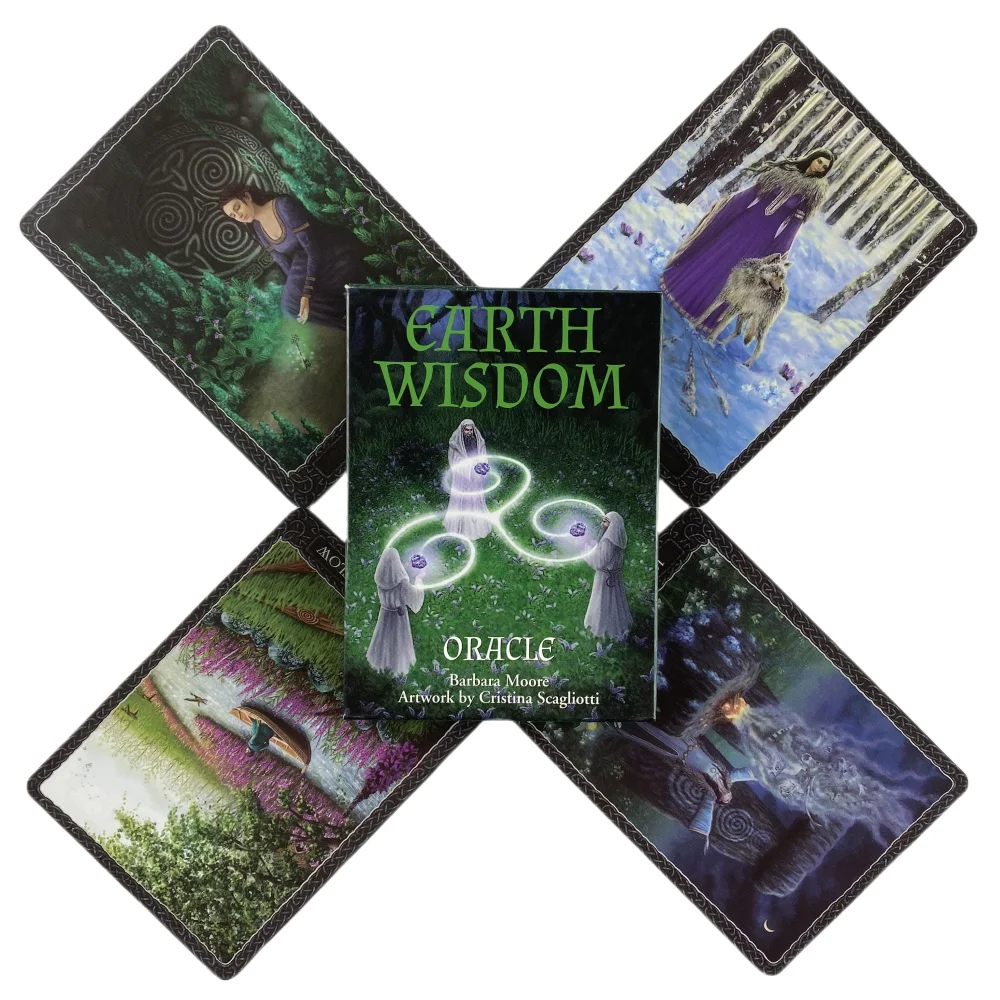 Earth Wisdom Oracle Cards A 32 English Visions Divination Edition Deck Borad Games