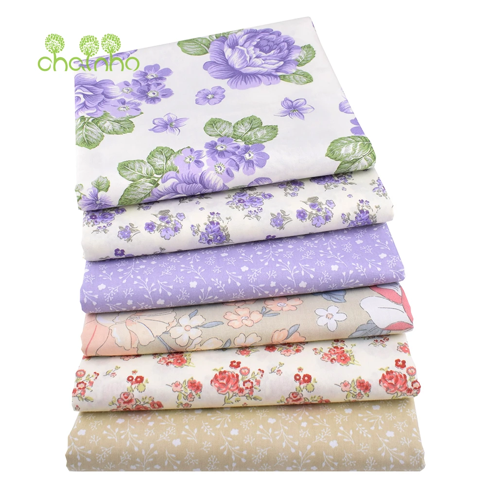Chainho,Printed Twill Weave Cotton Fabric,Patchwork Cloth,DIY Sewing Quilting Material,Cartoon Series,3 Specification,3C62