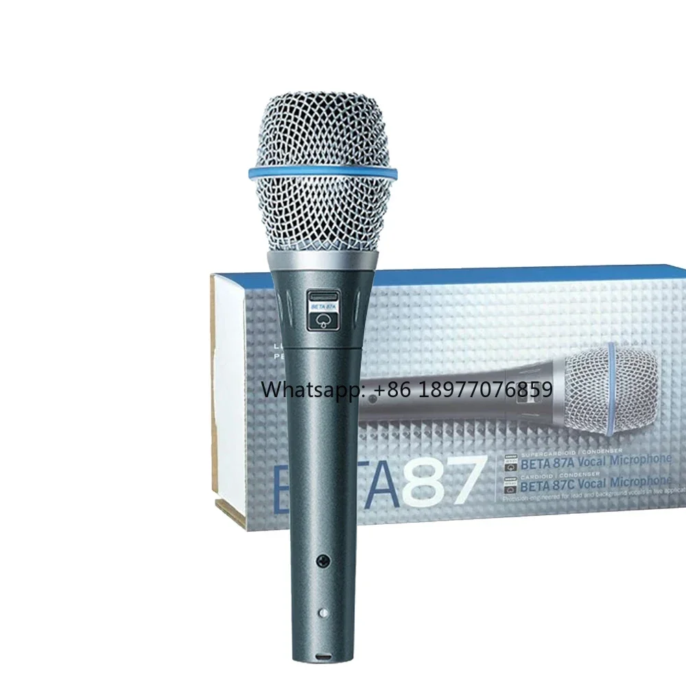 BETA87A Wired Microphone Supercardioid Condenser Mic for Live Vocal Karaoke Performance Studio Recording