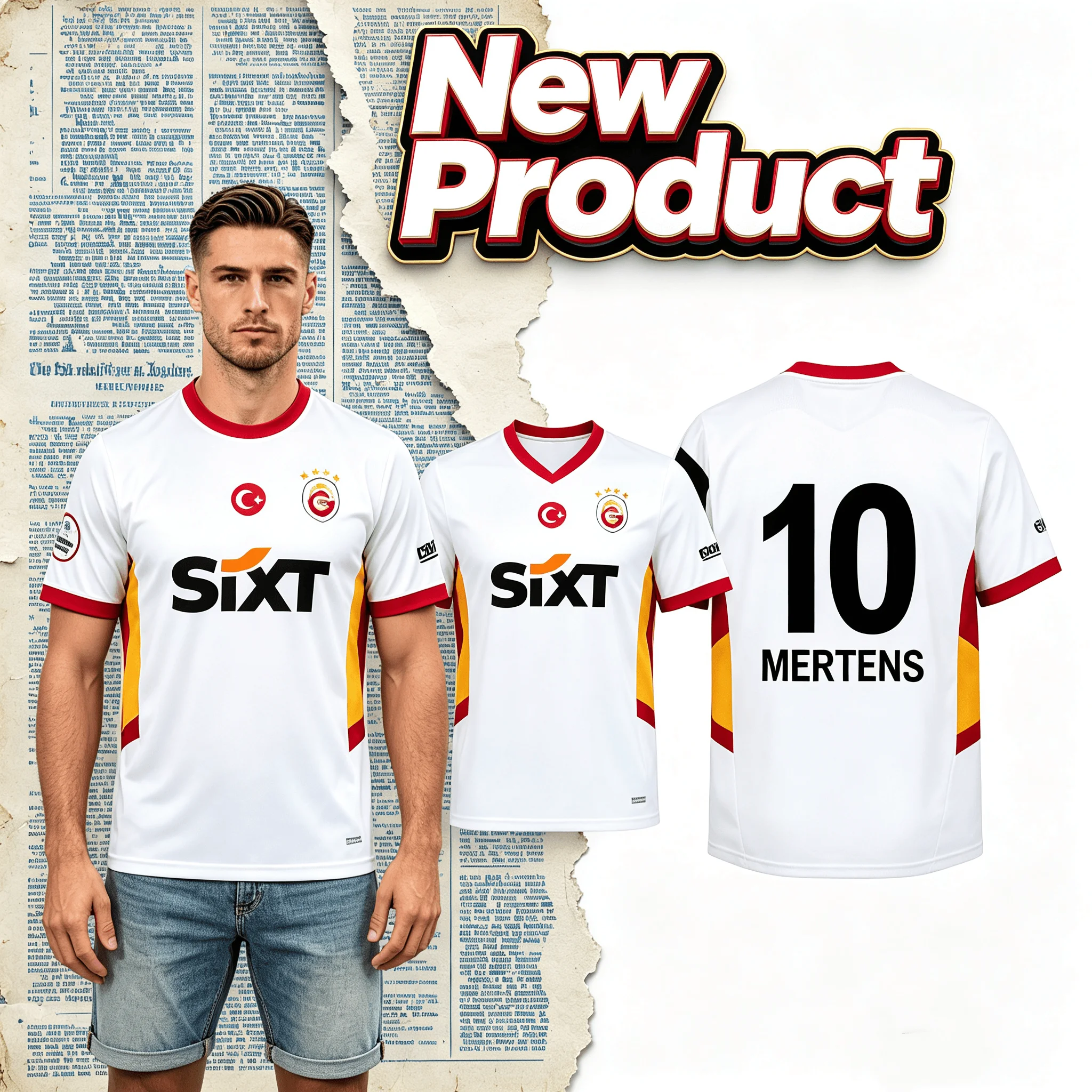 2026 Galatasaray Team Uniform Football T Shirt Quick Drying Breathable Outdoor Sport Tops Men's and Women's T-shirt Parent-child