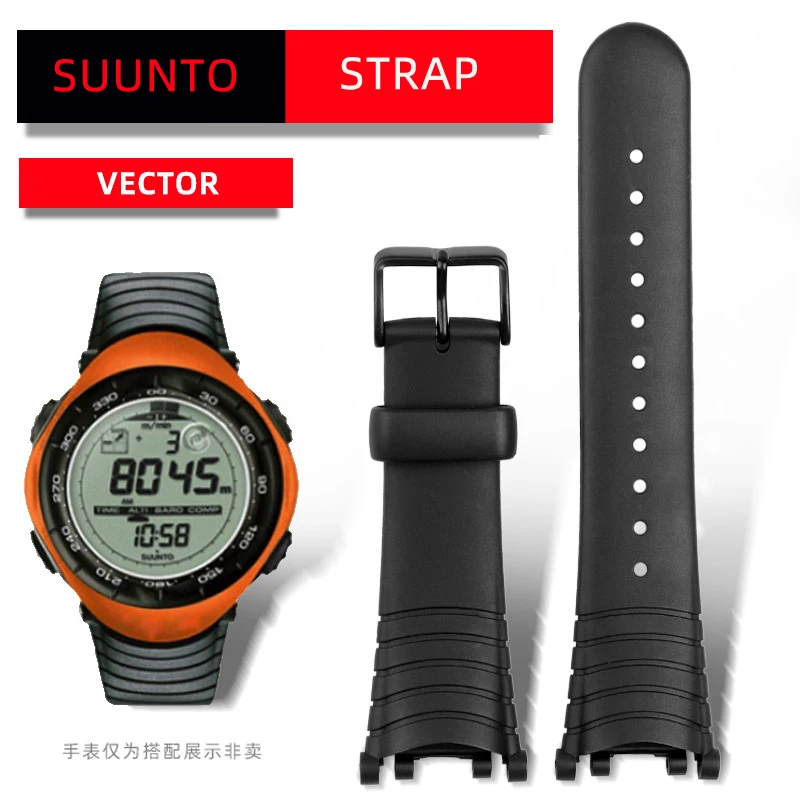 Silicone Rubber Bracelet For Suunto Vector Watch Strap Pin Buckle Men's Watch Strap Watchband Waterproof Bracelt