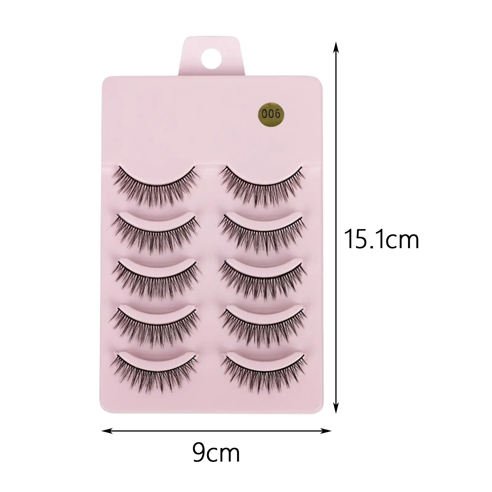 Homegardentool Spiky False Eyelashes Makeup Lash Strip 3D 5 أزواج للحفلات الراقصة #6