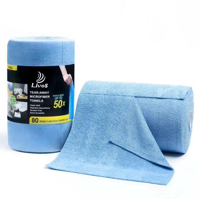 

hand-torn towels, lazy rags, household kitchen dishtowels, car wash and car tear towel rolls