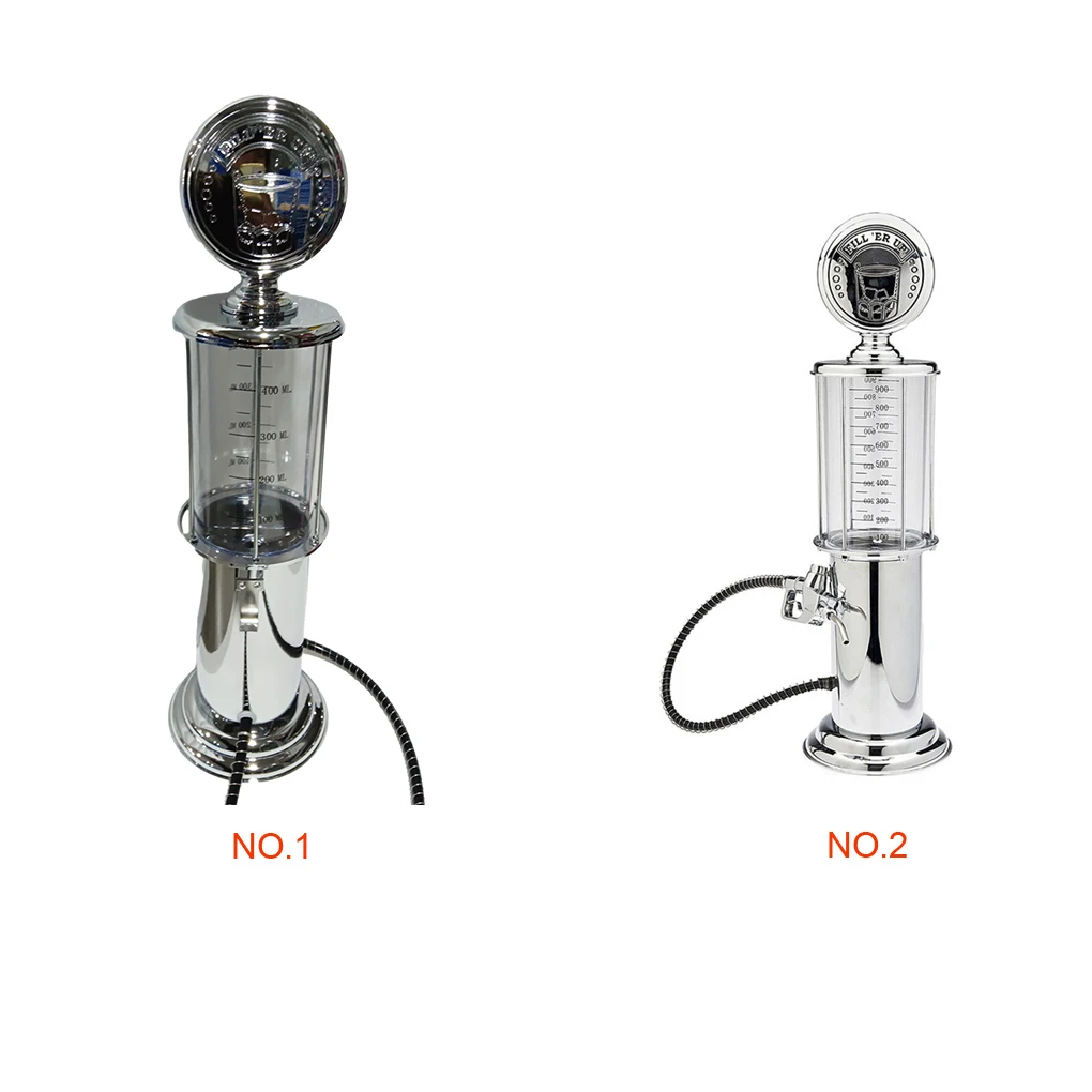 

900ml Vintage Dual/Single Pourer Wine Beer Liquor Pump Dispenser Petrol Station Drinking Office Desktop Table Decor