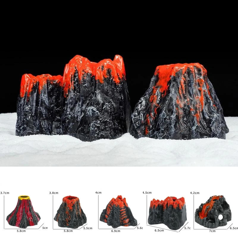 1pcs Fish Tank Landscaping Simulation Volcano Aquarium Accessories Rockery Aerator For Pump Bubble Stone Oxygen