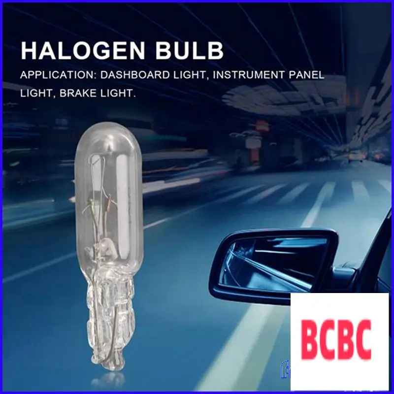 BB-100Pcs T5 لمبة هالوجين سيارة أداة لوحة مصباح السيارات إسفين لوحة القيادة مصباح 1.2 واط 12 فولت مصدر الضوء الأبيض الدافئ