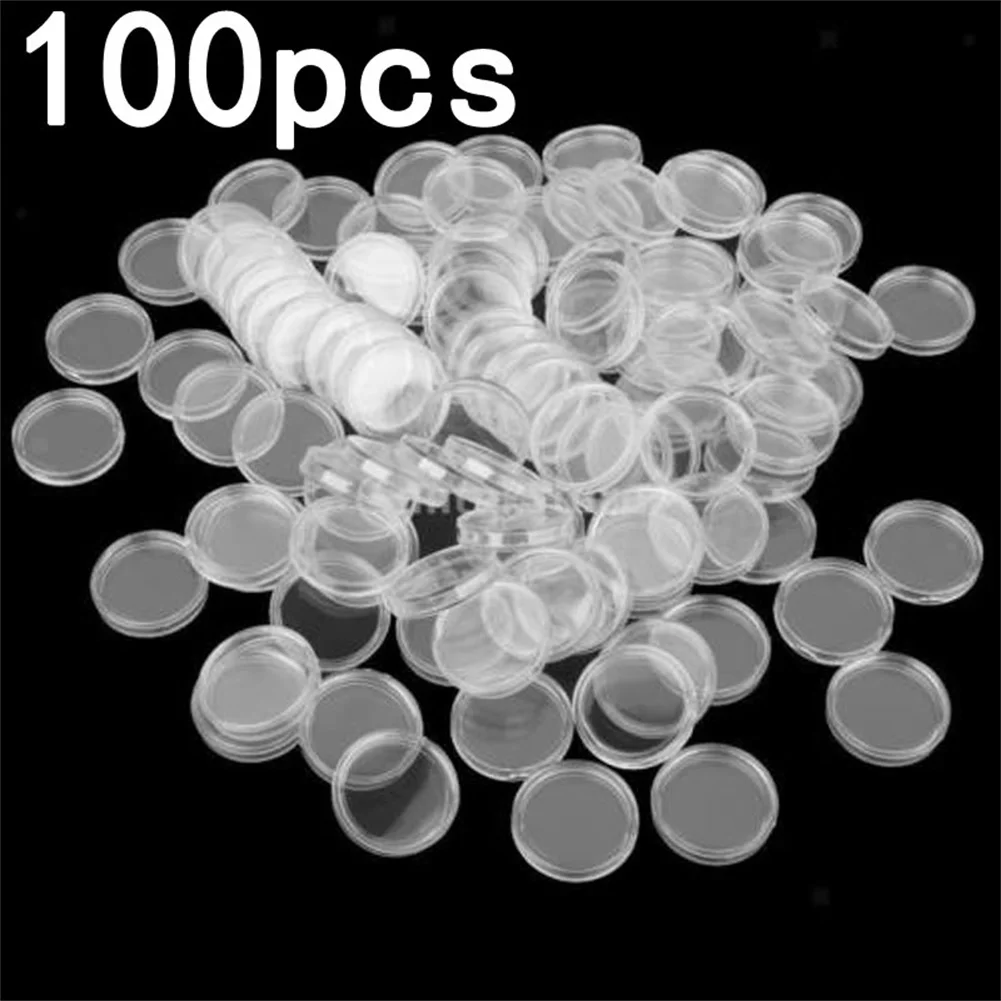 Coin Collection Diameter 35mm Coin Holder Reusable Coin Holders For Collectors Capsule Storage Clear Container Moisture Shield