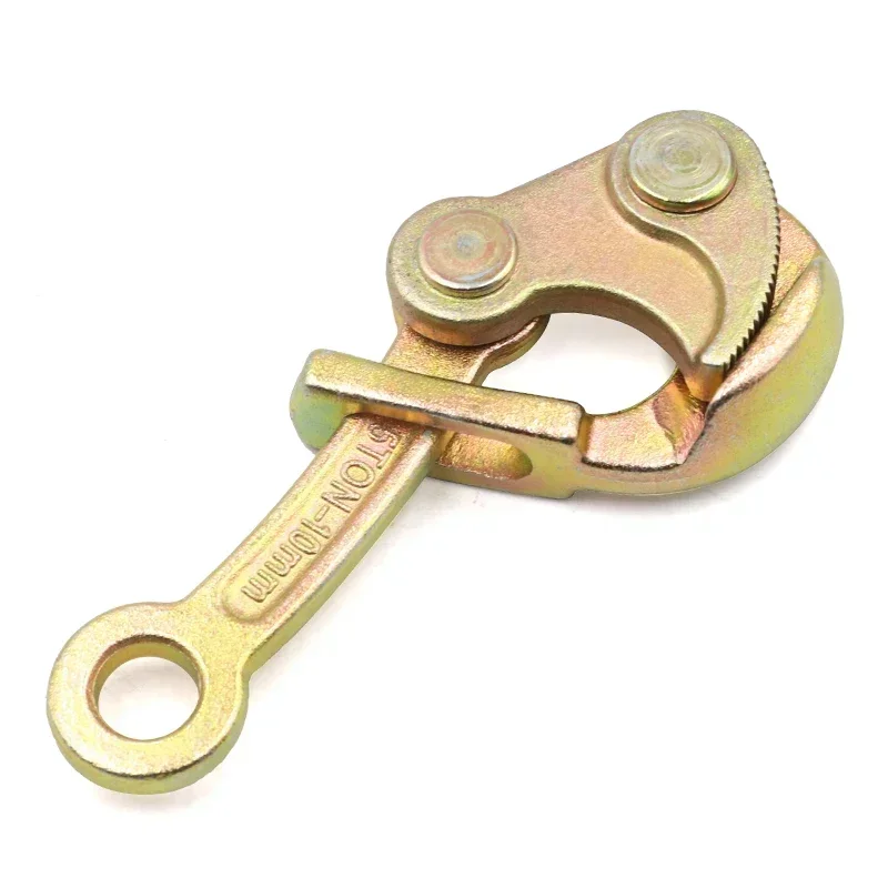 Imagem -02 - Mini Wire Rope Jaw Clamp Multifuncional Eletricidade Cabo Grip Puxando Antiderrapante Londres Aço Carbono Mini Ferramenta de Apertamento 05 Ton 1ton