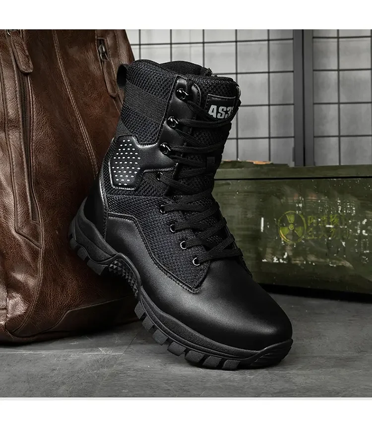 Botas tácticas impermeables para hombre, zapatos de seguridad para el trabajo, escalada, senderismo, botines al aire libre, desierto