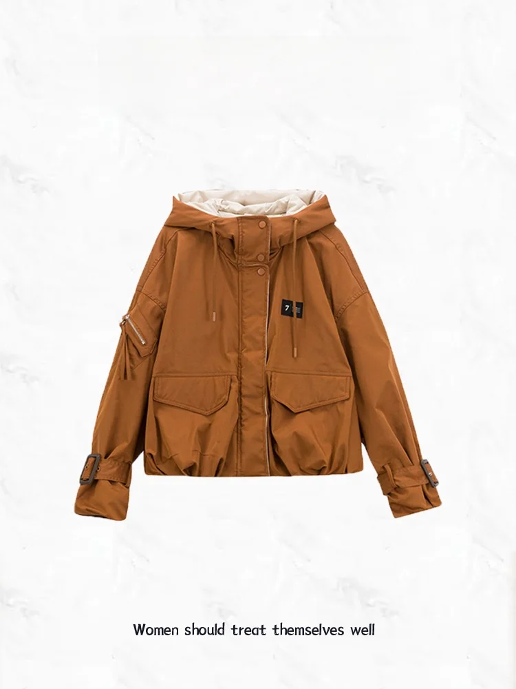 

Winter New Sle Loose Casual Warm Hooded Parka Coat Large Size Women's down Cotton Jaet Korean Version Commute Sle