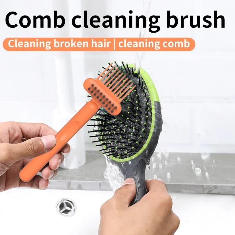 1 Pcs Hair Brush Cleaning Tool 2-In-1 Comb Cleaning Brush Comb Cleaner Brush Mini Remover Removing Dust Home Salon Use