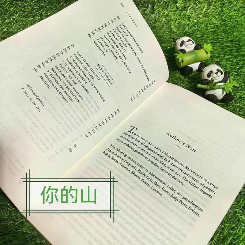 당신은 산으로 날아가는 새처럼 날아야 합니다 교육은 삶을 바꾼다 자전적 소설 영어 책