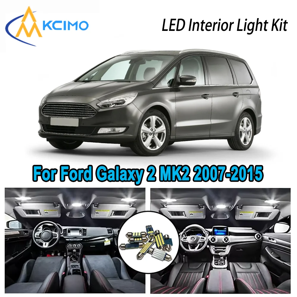 

High-Quality LED Interior Kit for Ford Galaxy 2 MK2 2007-2015 2012 2013 2014 Premium Error-Free Dome Map Trunk Automotive Lamps