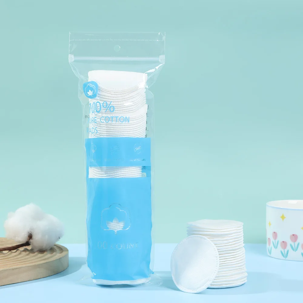 綿ポリエステルパッド ソフトな質感の綿パッド 三層綿パッド 毎日の洗顔用の増粘 メイク落とし