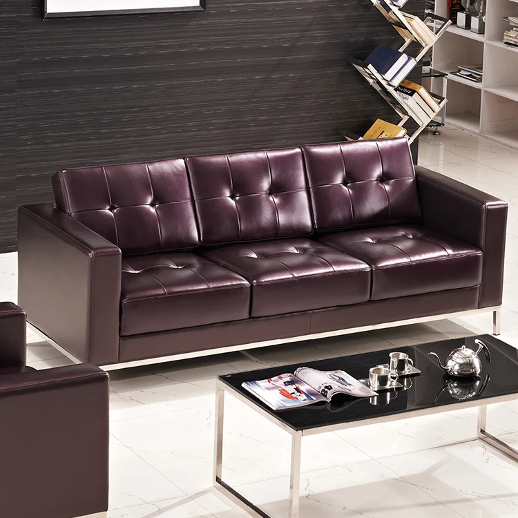 모던 심플 방수 모듈형 고급 가죽 사무실 소파 세트 사무실 소파 사무용 가구