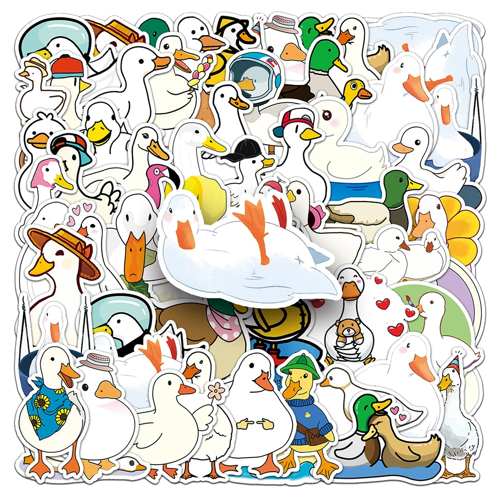 

10/30/50pcs Cute Cartoon Animal Duck Stickers Creative Graffiti Decal for Luggage Laptop Notebook Funny Waterproof Sticker Decor