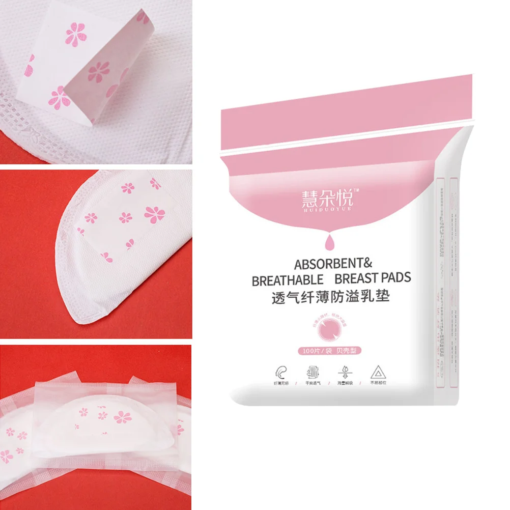 100 PCS Breastfeeding Covers Maternity Pads Baby Accessories Anti-Galactorrhea Anti-Overflow Disposable Breast-feeding