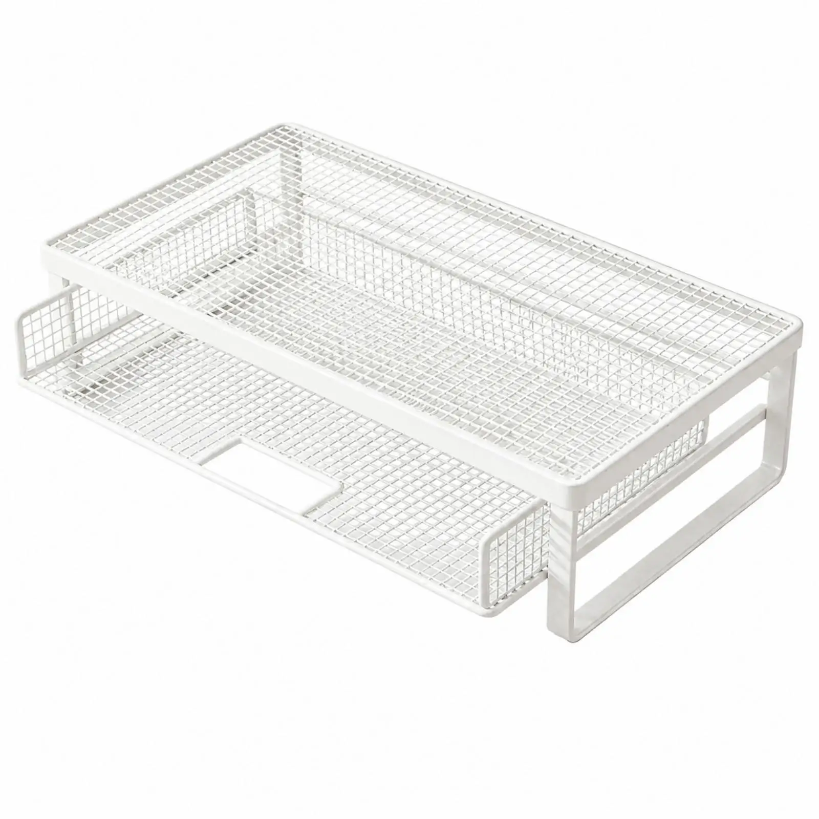 Sturdy Iron Art Laptop Stand Vertical Storage Riser with Drawer Compartment for Workstation Study Desk