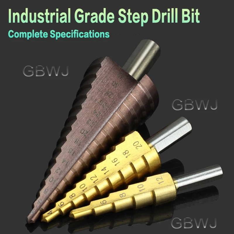 

4-12 4-20 4-32 High Speed Steel Step Drill Bit Drilling Power Tools Metal High Speed Steel Wood Hole Cutter Cone Drill