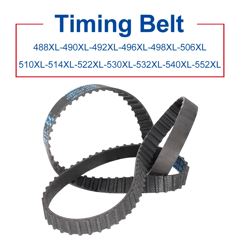 XL Synchronous Belt 488/490/492/496/498/506/510/514/522/530/532/540/552XL Rubber Belt Trapezoid Teeth 10/15/20/25/30mm Width