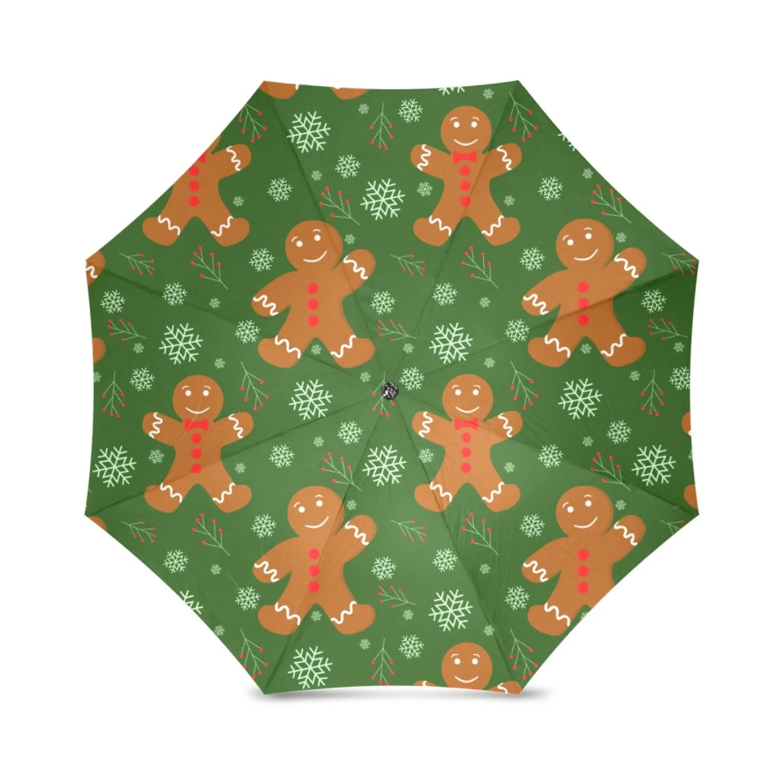 

Christmas Umbrella Snowflaks Green Umbrella Kids Woman Gift Wind Resistant Windproof Folding Travel Umbrella