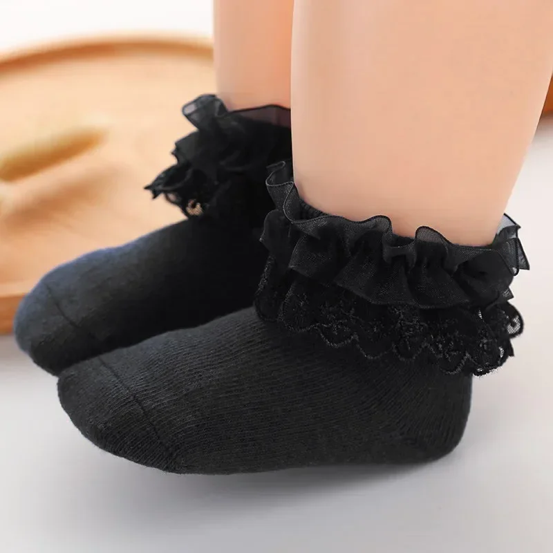 0-1Years Newborn Baby Cotton Socks Lace Princess Socking for Girls Summer Spring Infant Babe Socks Fashion Kids Sock Accessories