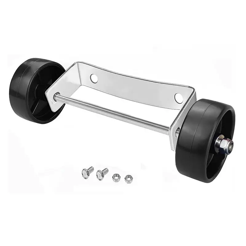 A67P-Universal Patio Heater Wheel Kit-Stainless Steel Silver Bracket + Black Wheels,Patio Tall Propane Gas Patio Heater Wheel