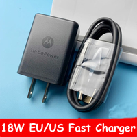 For Motorola G75 G55 G35 G84 G54 G05 G45 G85 G64 G9 Power Fast Charger Turbo Power 18W Quick EU/US Adapter USB Type C Data Cable