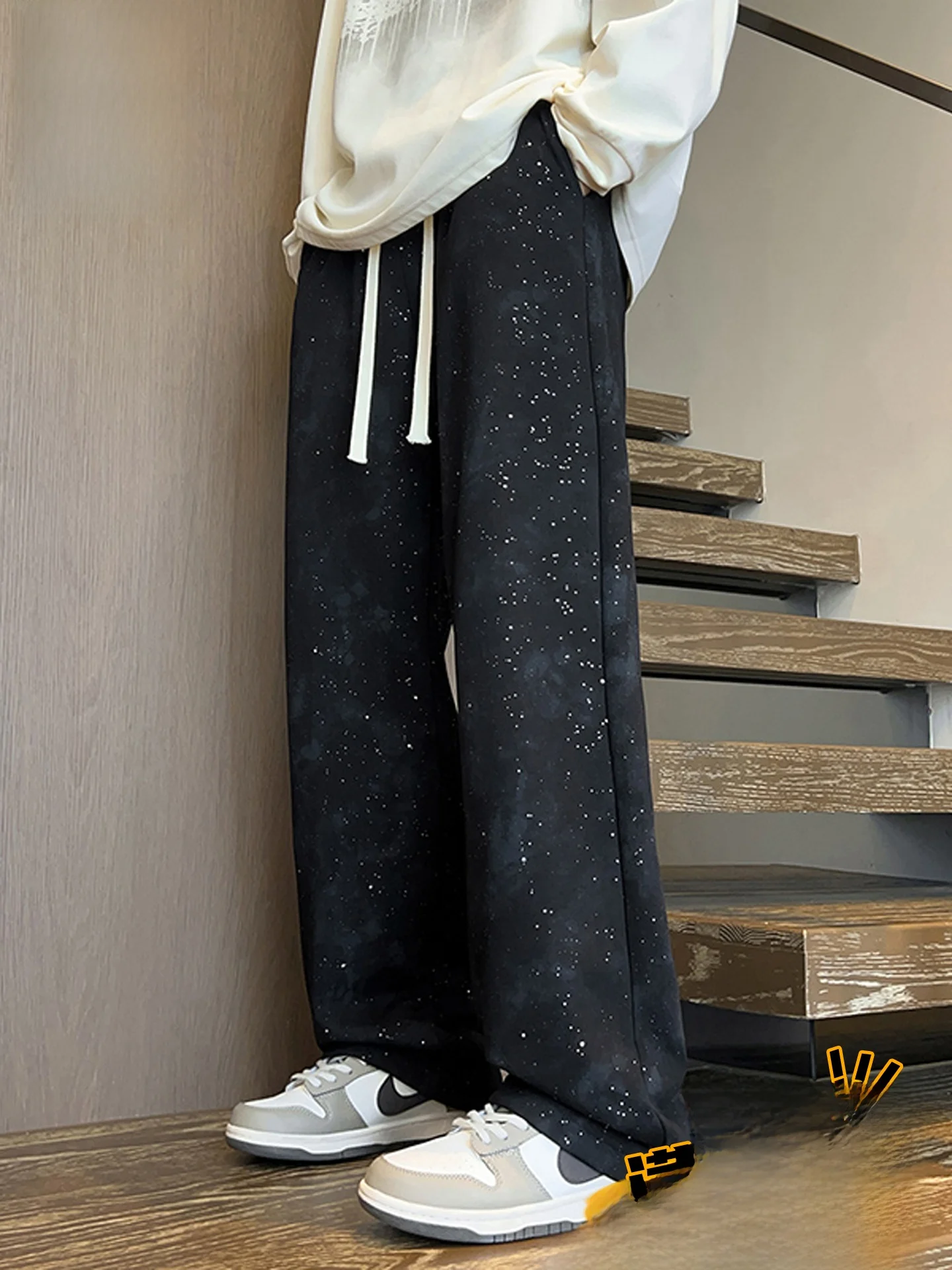 

Loose Casual Men's Straight Leg Pants Autumn Winter New Sle Faion Brand Design Sensation Long Trousers Comfortable Fit